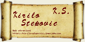 Kirilo Stepović vizit kartica
